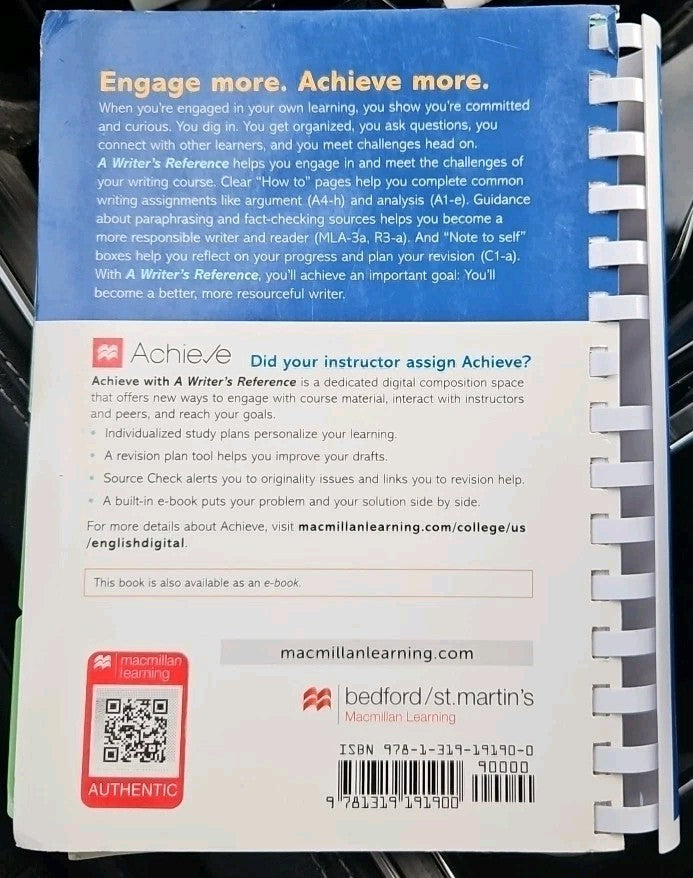 Writer's Reference with Writing about Literature by Diana Hacker and Nancy...