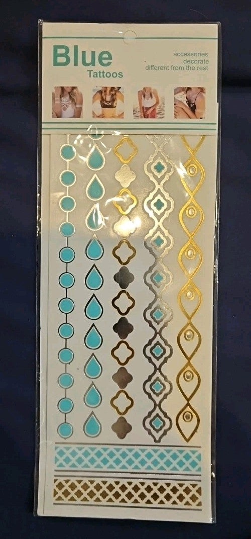 Blue Tattoos Five 7" and Two 3"