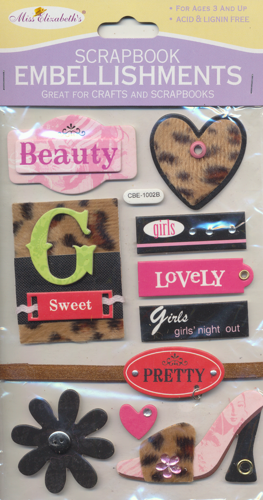 Miss Elizabeth’s Scrapbook Embellishments Beauty, Girls, Sweet, Lovely, Pretty