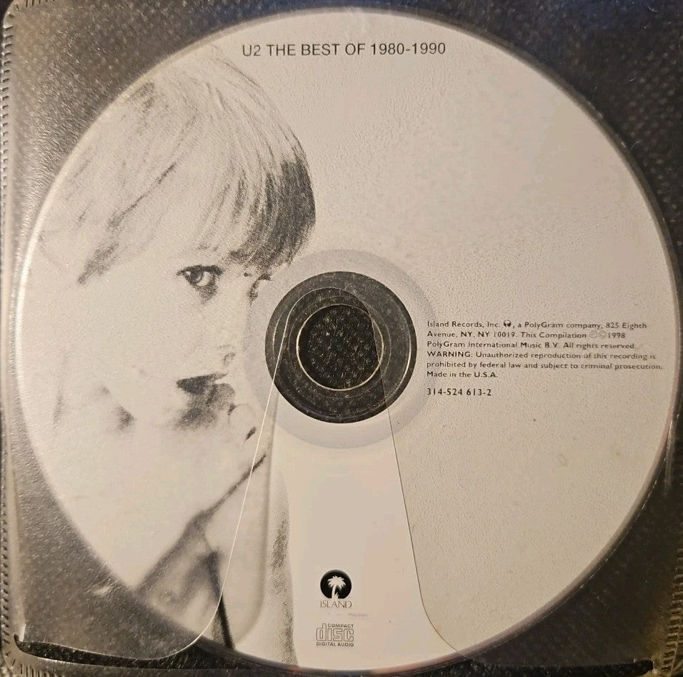 U2 - The Best Of 1980-1990 (1998, CD) Disc Only. Tested
