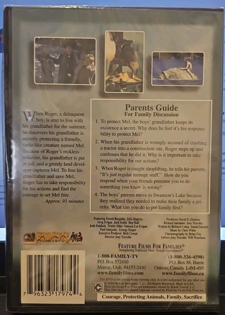 Mel Feature Films for Families Movie Giant Tortoise Turtle 2004 