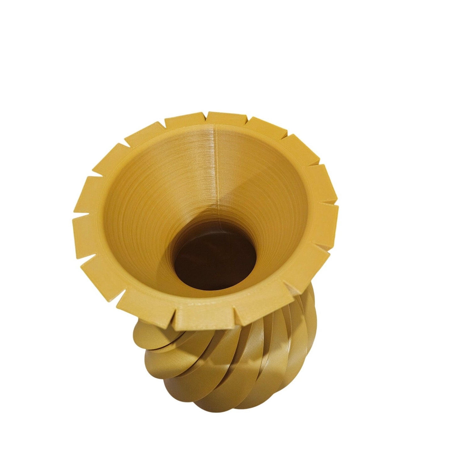 12.5" Tall x 8.5" Wide 3D printed Swirl Vase