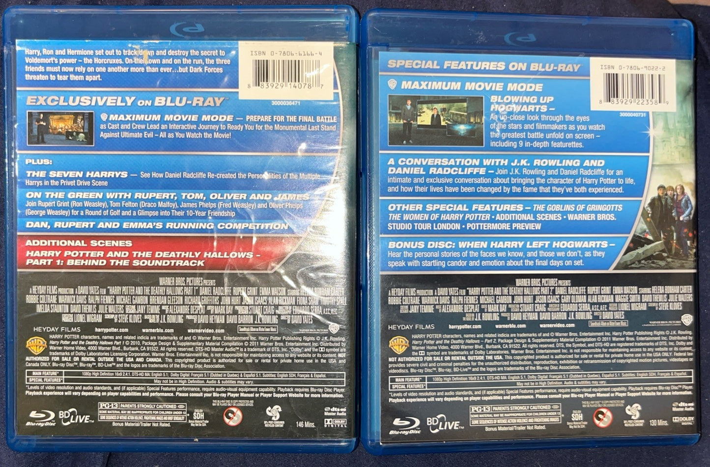 Harry Potter: The Deathly Hallows Part 1 & 2 [Blu-ray]  No Digital Download