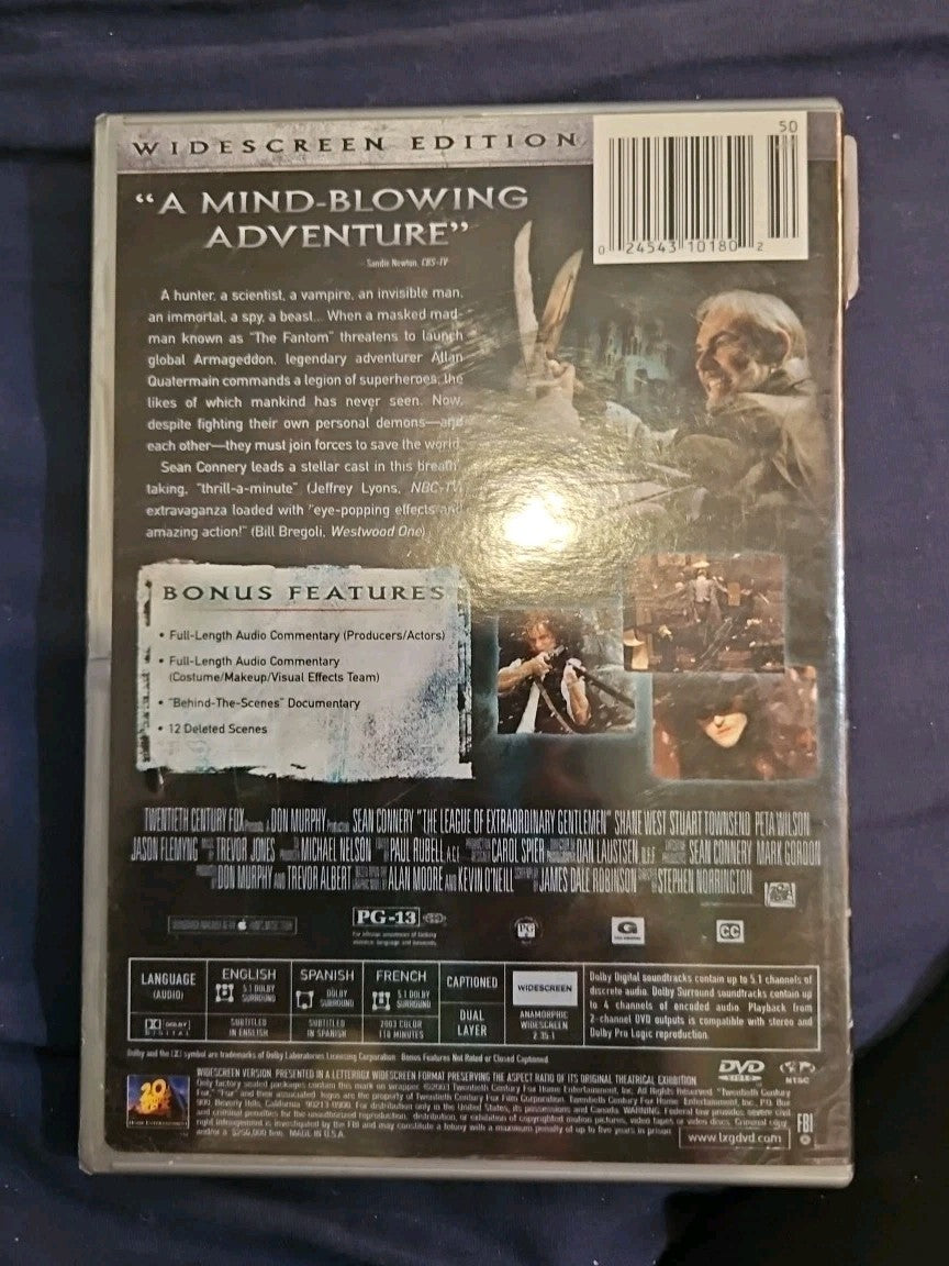 The League of Extraordinary Gentlemen (DVD, 2003)