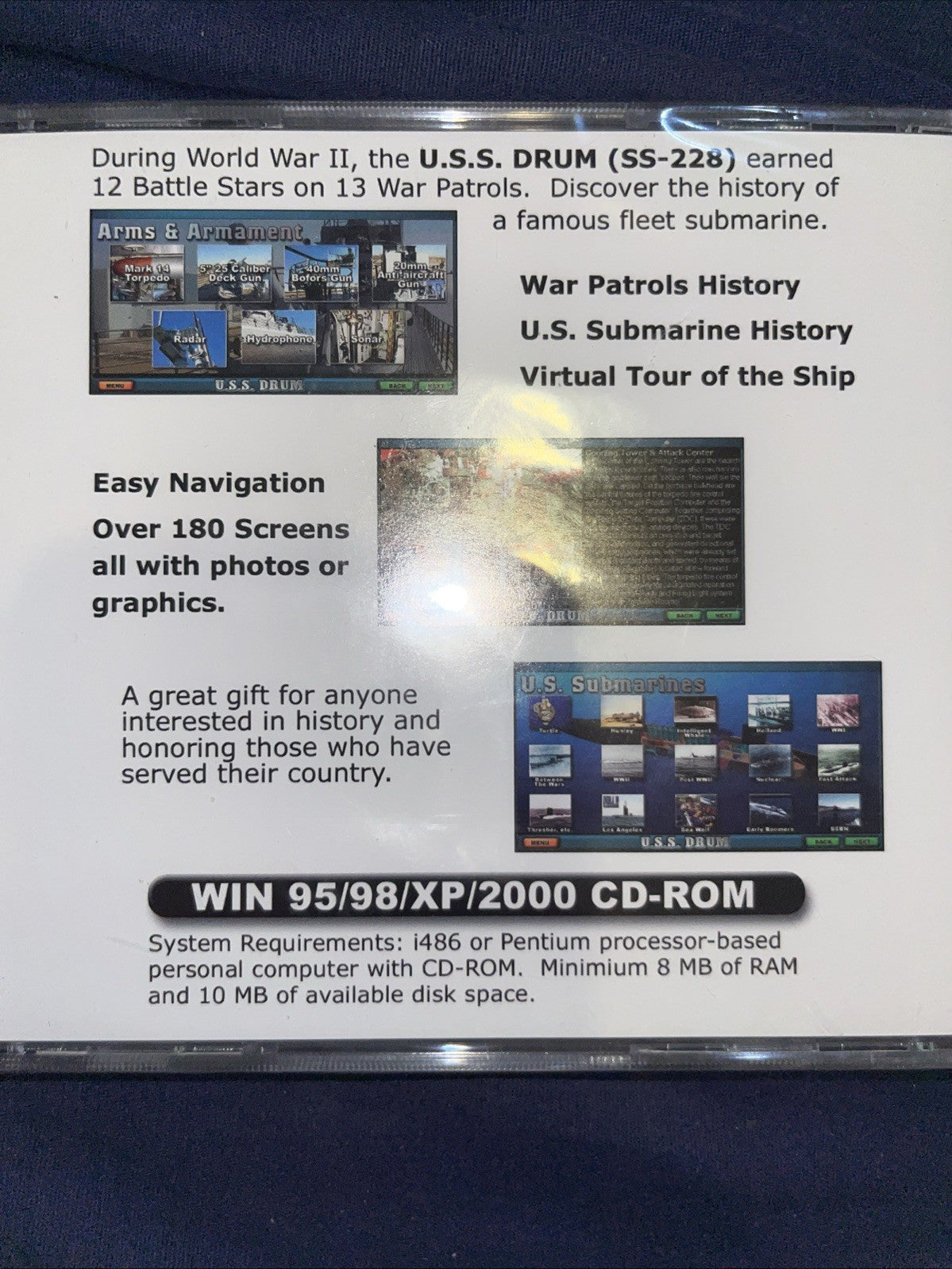 The History of U.S.S. Drum PC CD-Rom