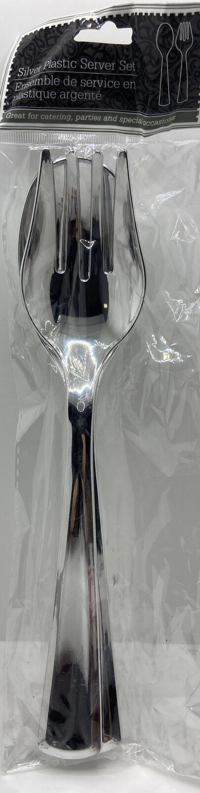 Plastic Serving Utensils Tongs Forks Spoons Scoops Clear Silver, Select Type
