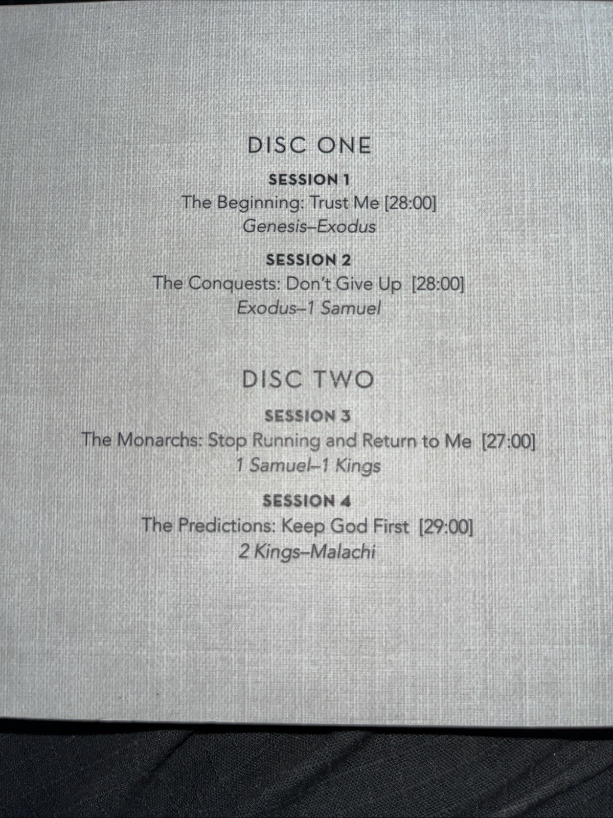 ADUOBOOK: Lifeway Fast Track: Genesis To Revelation- 4 CD Set- Chad Hovind   A17