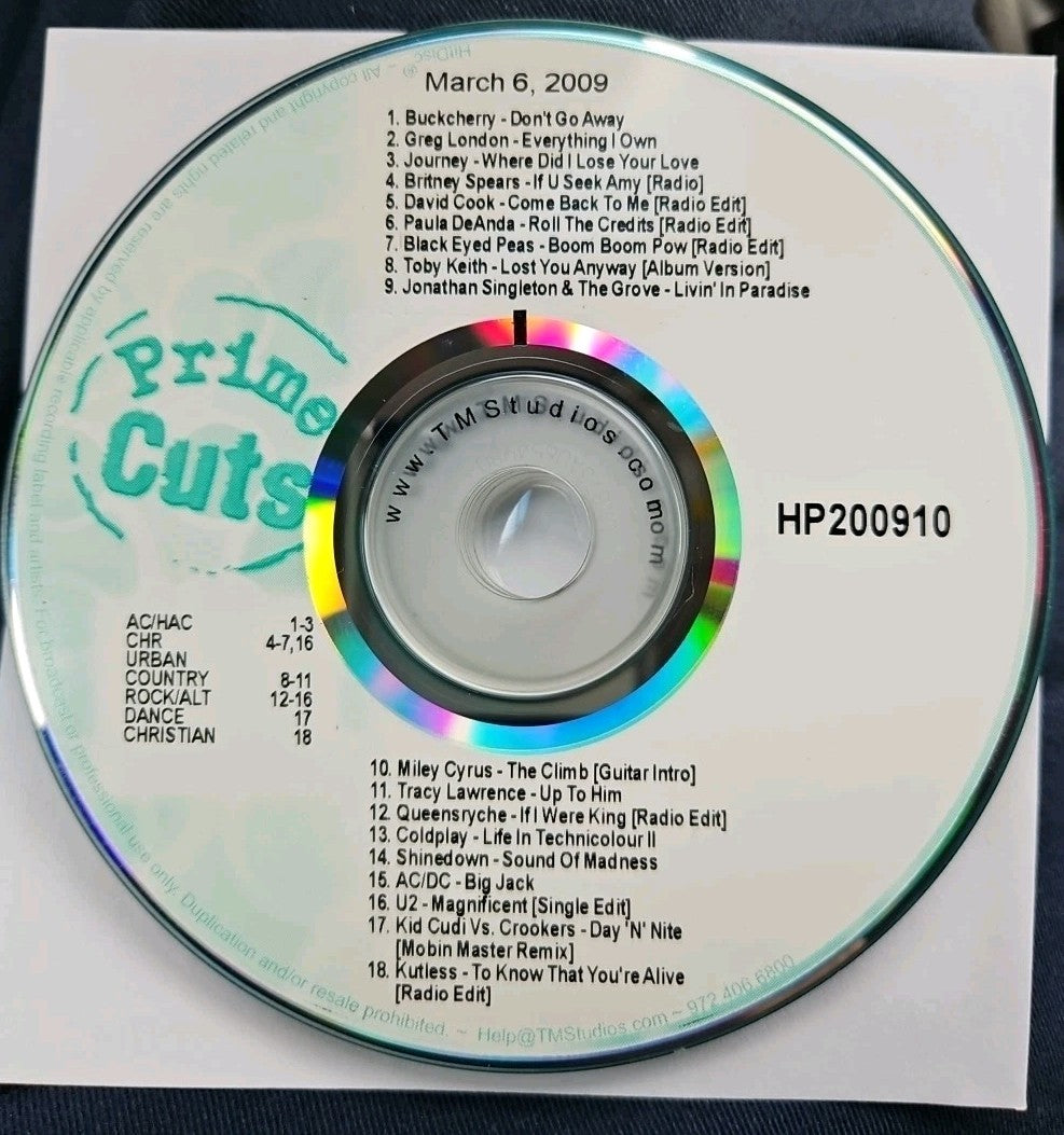 TM Studios Prime Cuts 2008-2009 (CD) 6 DISC SET. DISCS ONLY