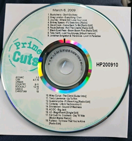 TM Studios Prime Cuts 2008-2009 (CD) 6 DISC SET. DISCS ONLY