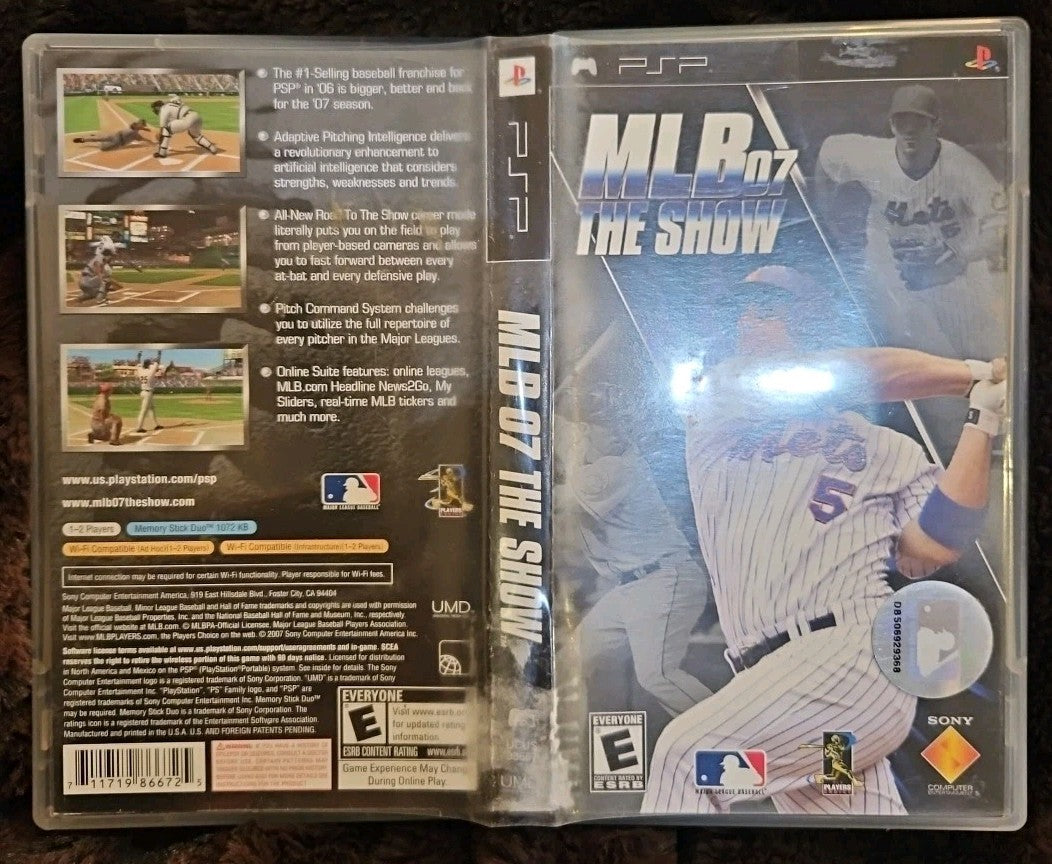 MLB 07: The Show ( PSP UMD ) No Game. Case. Box Art. 