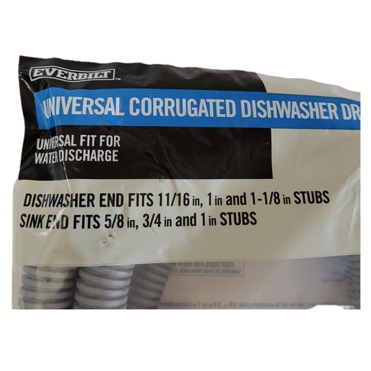 EVERBILT 6 ft Universal Corrugated Dishwasher Drain Hose Kit 535, Hose Only