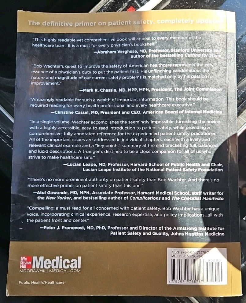 Understanding Patient Safety by Robert Wachter (2012, Trade Paperback)