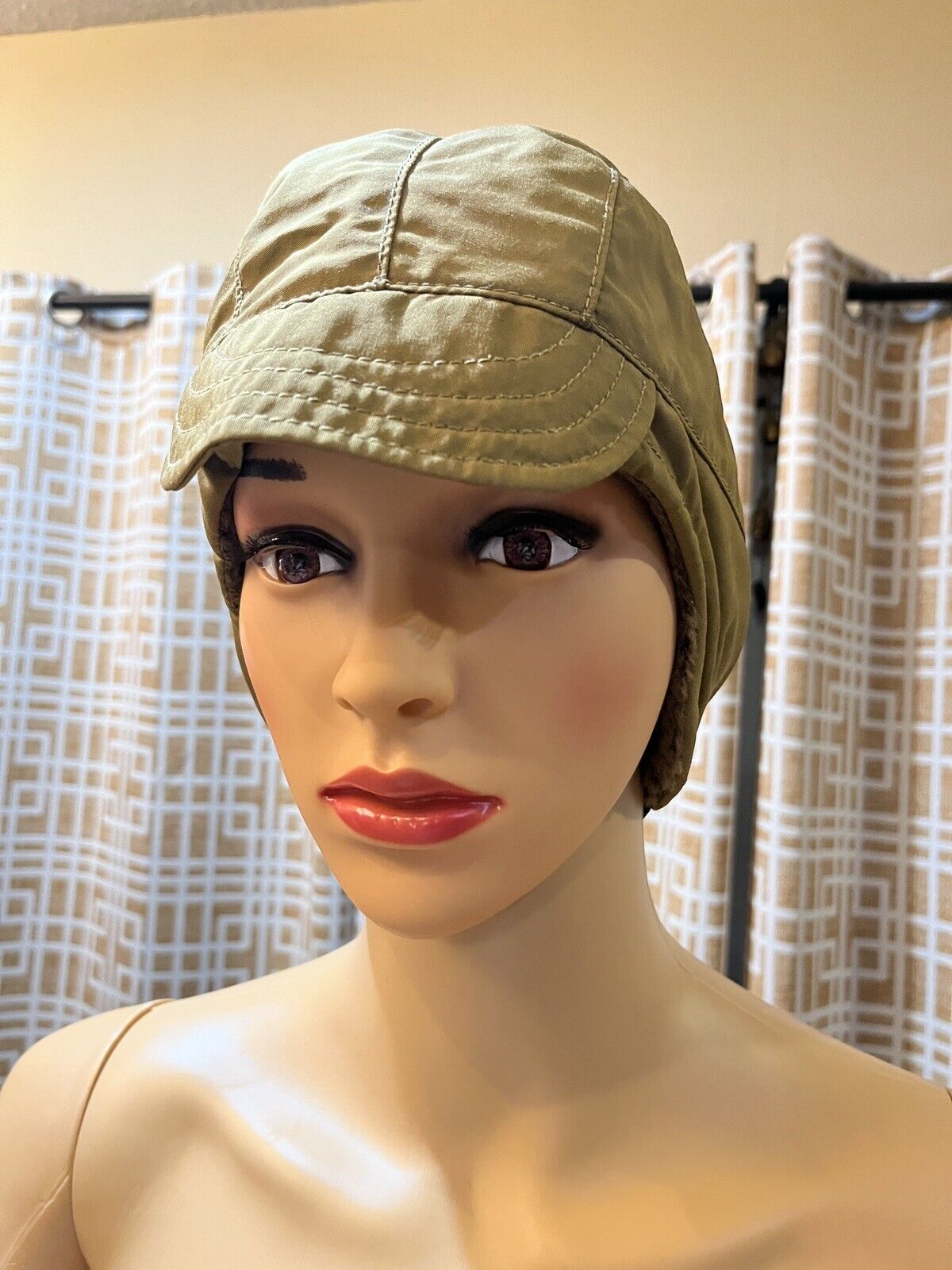 Kids Winter Warm Beanie Fleece Lined Cap Adjustable Hat With Brim