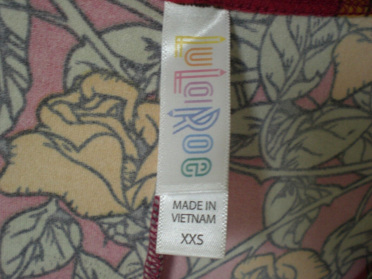 LuLaRoe Red Mustard Floral Perfect T Shirt Blouse Top XXS