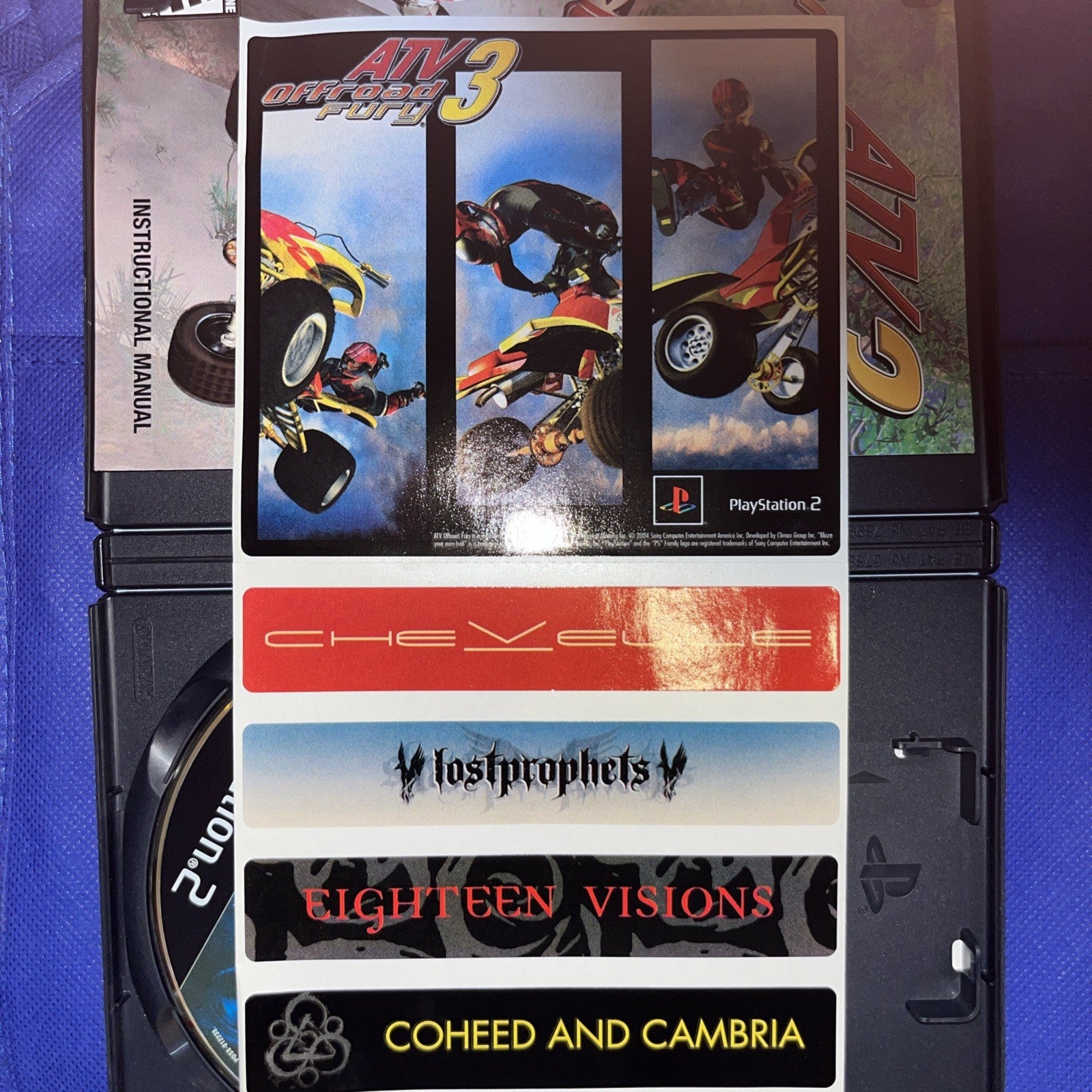 ATV Offroad Fury 3 (PS2) Original Case + Stickers + Manual + Reg Card. Tested