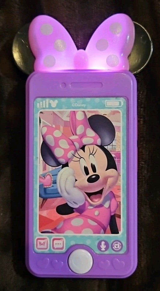 Disney Just Play Minnie Mouse Pink Play Cell Phone Lights & Sounds. Tested