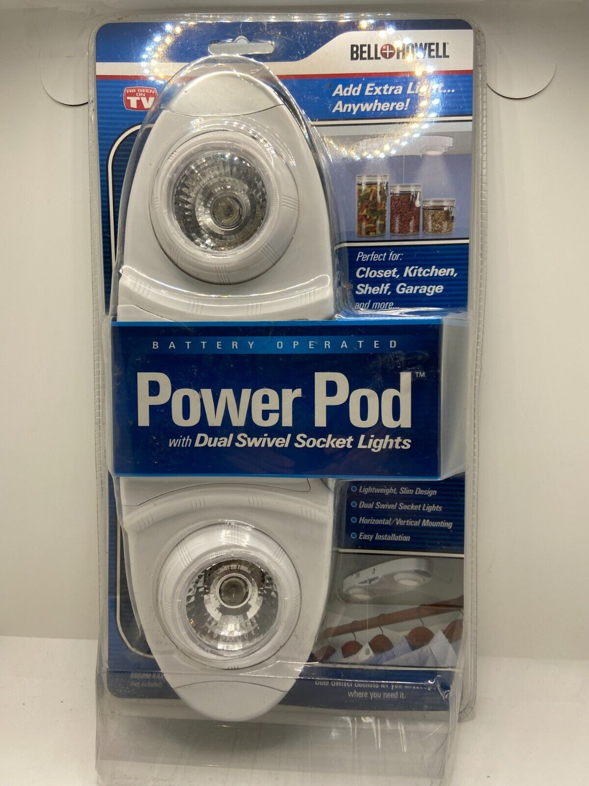 Power Pod Lights NEW IN BOX With Dual Swivel Socket Lights