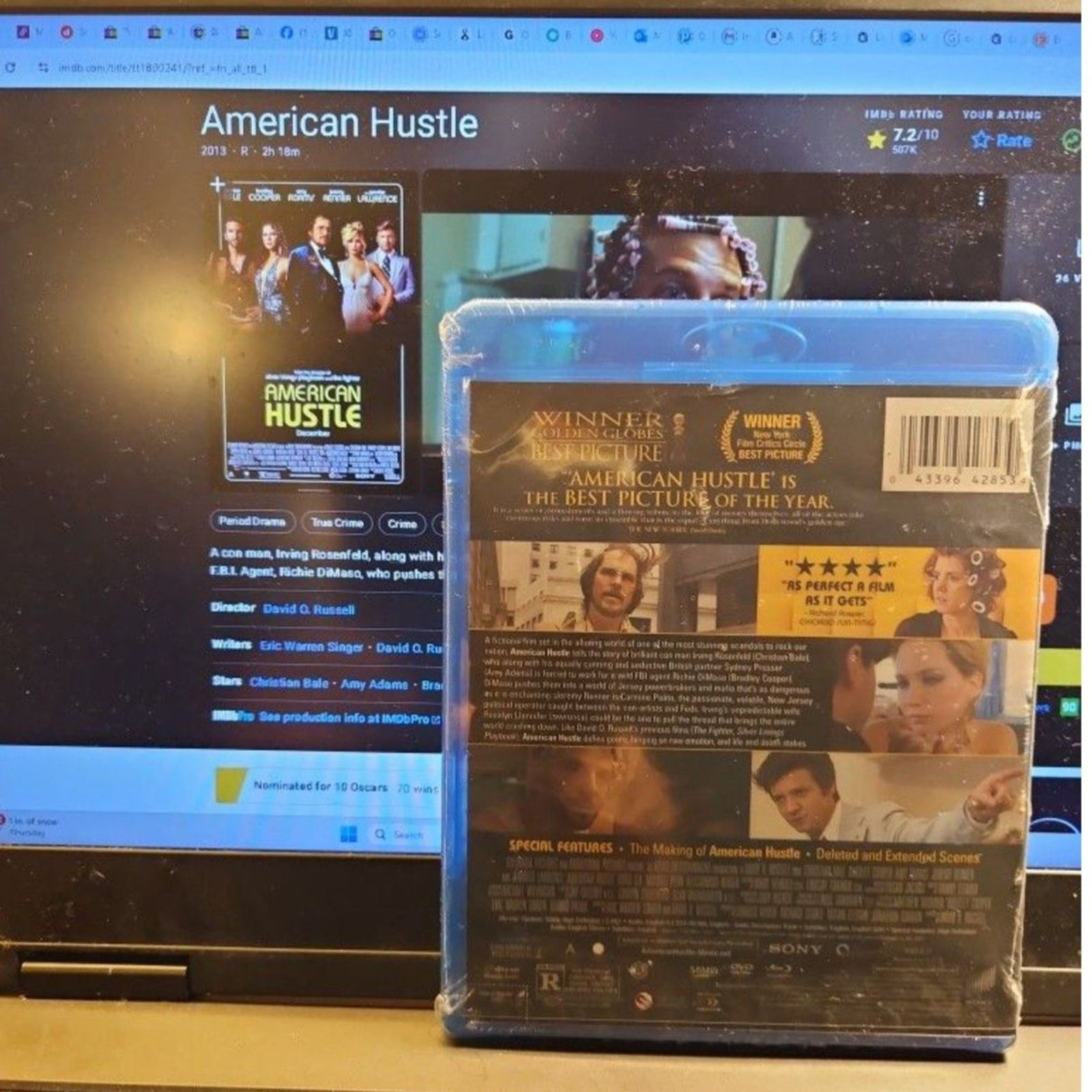 American Hustle (Bluray + DVD) Factory Sealed