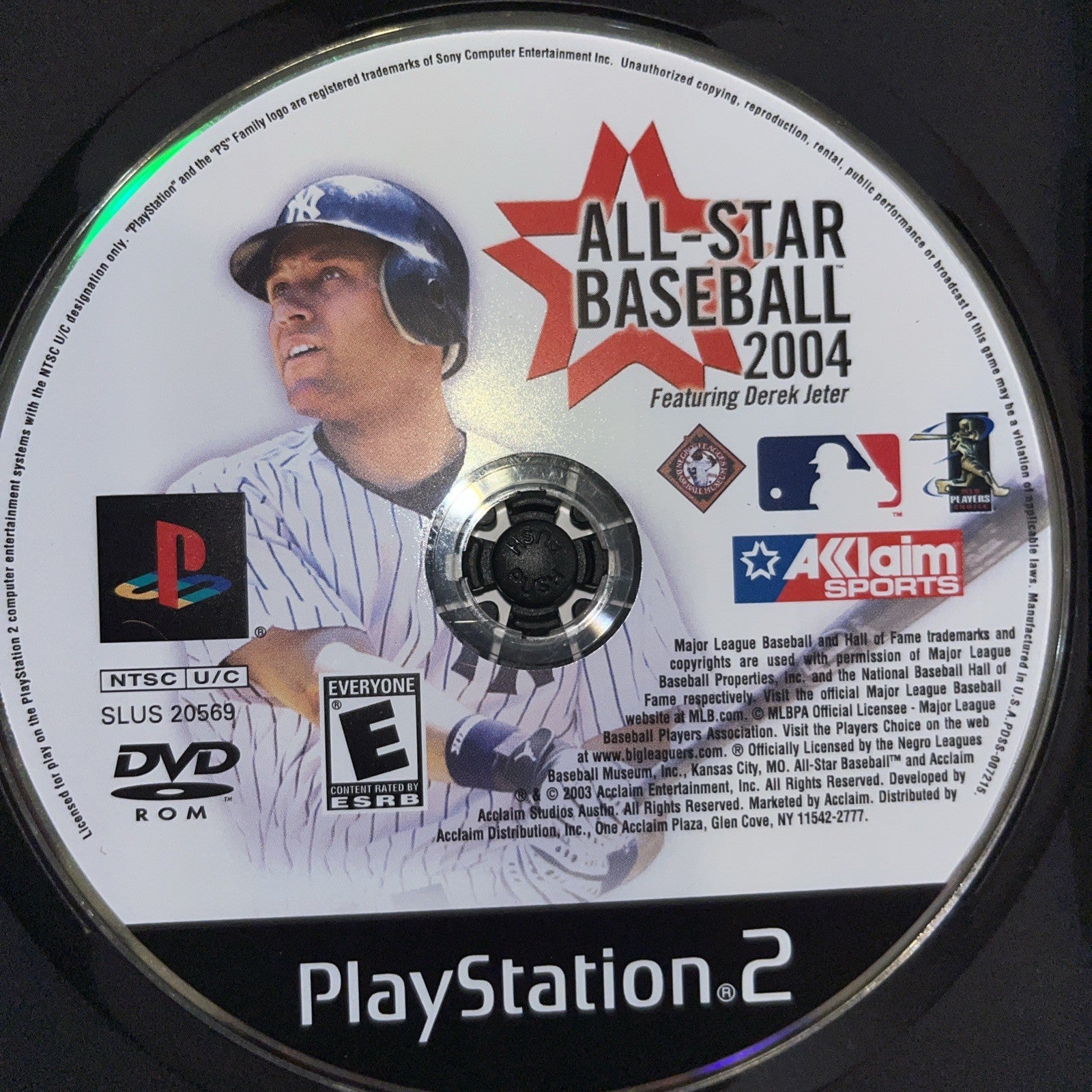 All-Star Baseball 2004 (PS2) GameStop Cover + Tested Disc