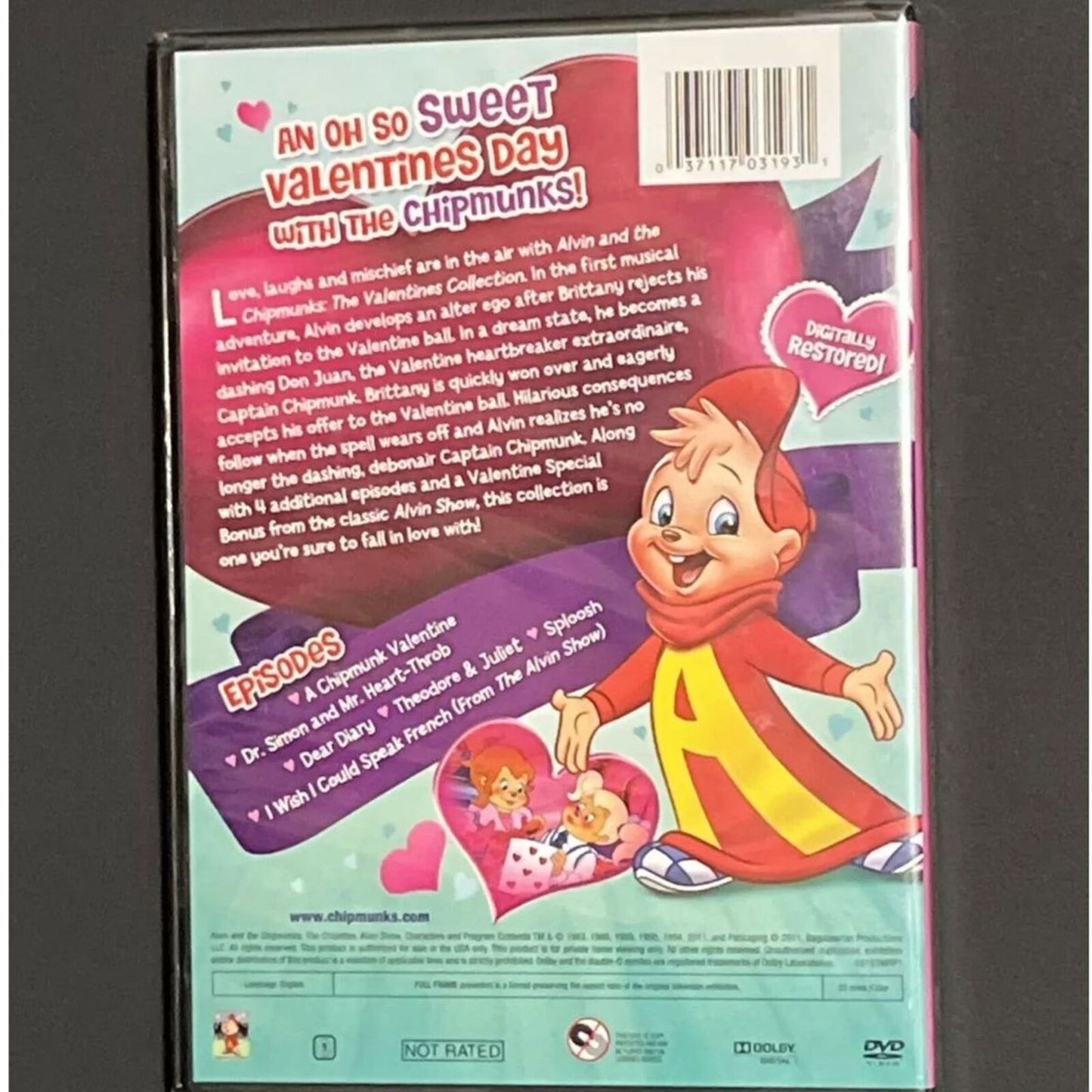 Alvin & the Chipmunks: Valentines Collection (DVD) Tested. No scratches. 