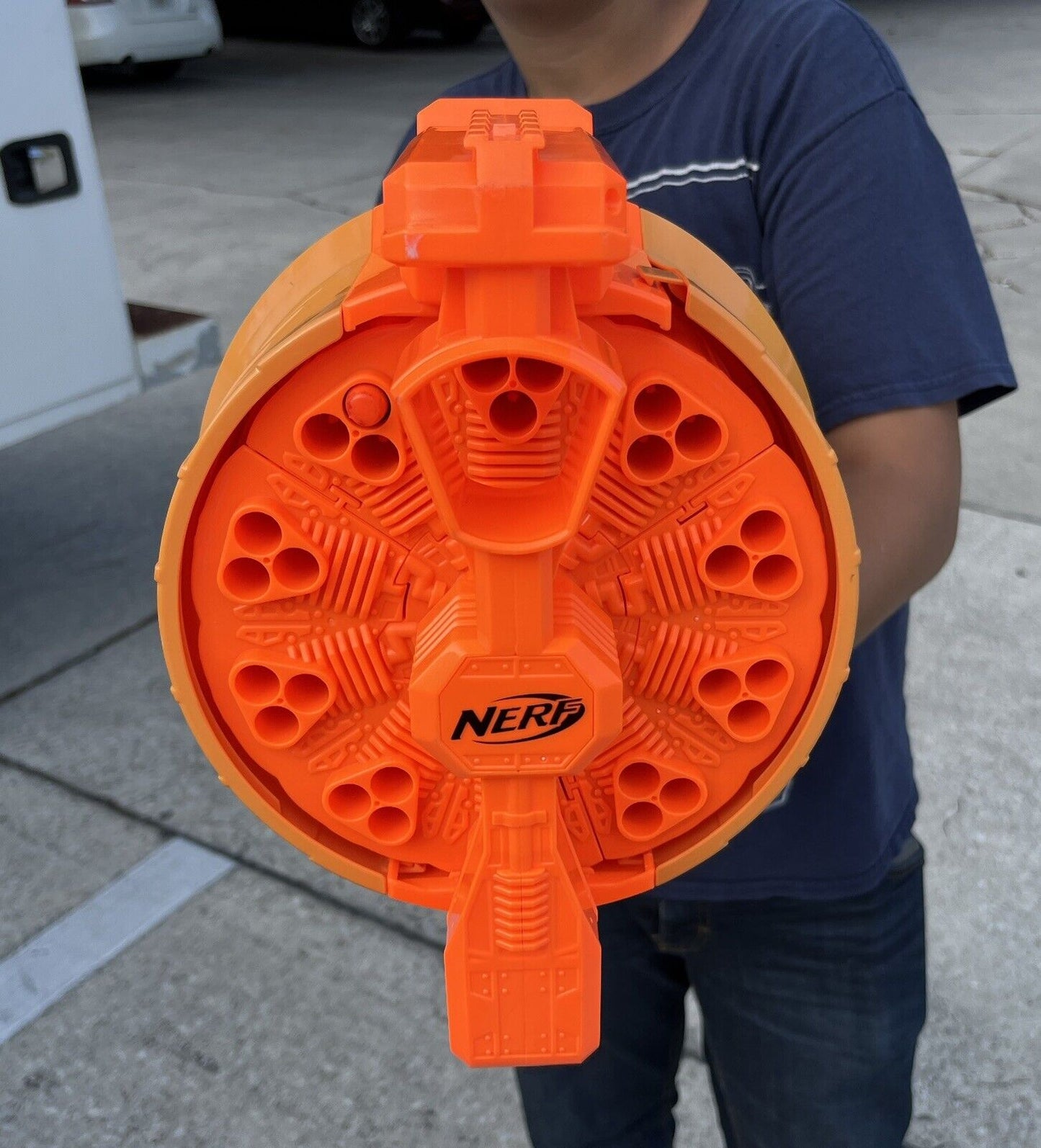 Nerf Doomlands 2169 The Judge Gun Blaster Holds 30 Darts Tested Working