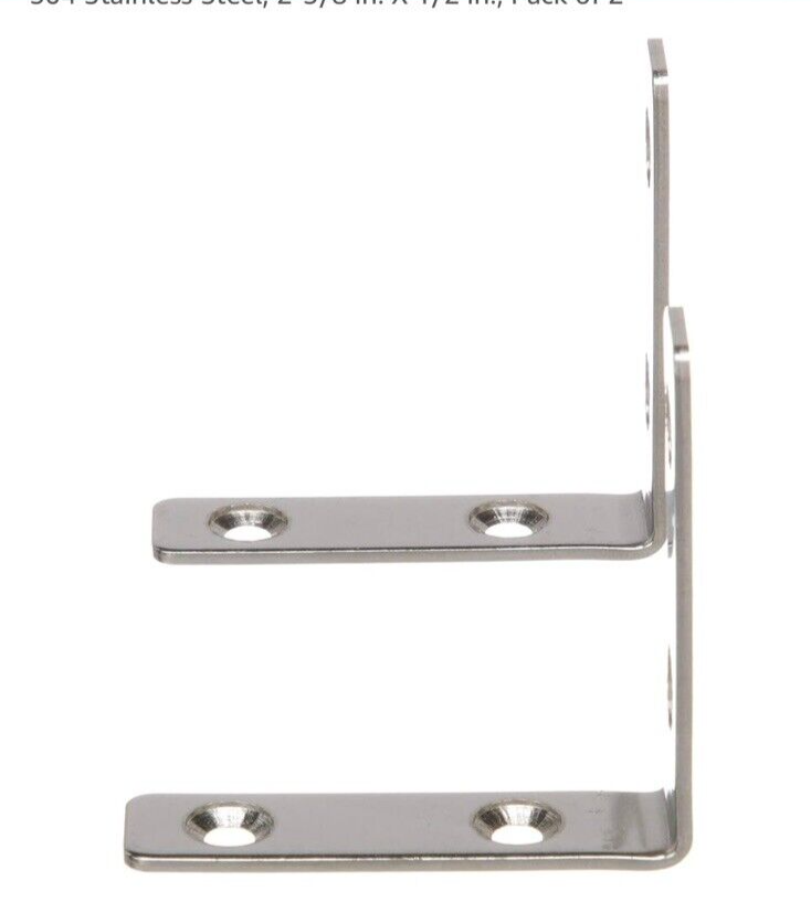 Seachoice S/S Angle Bracket (2/Pk) 37551