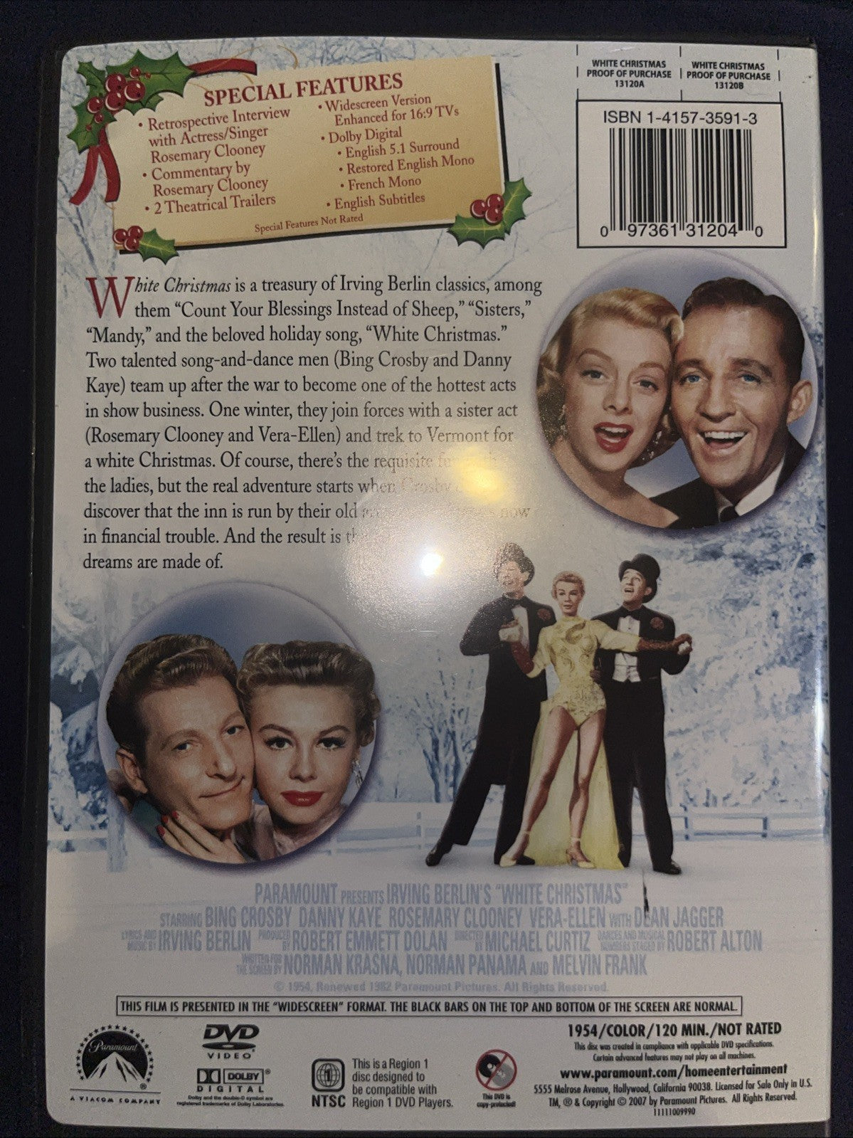White Christmas (DVD, 1954)