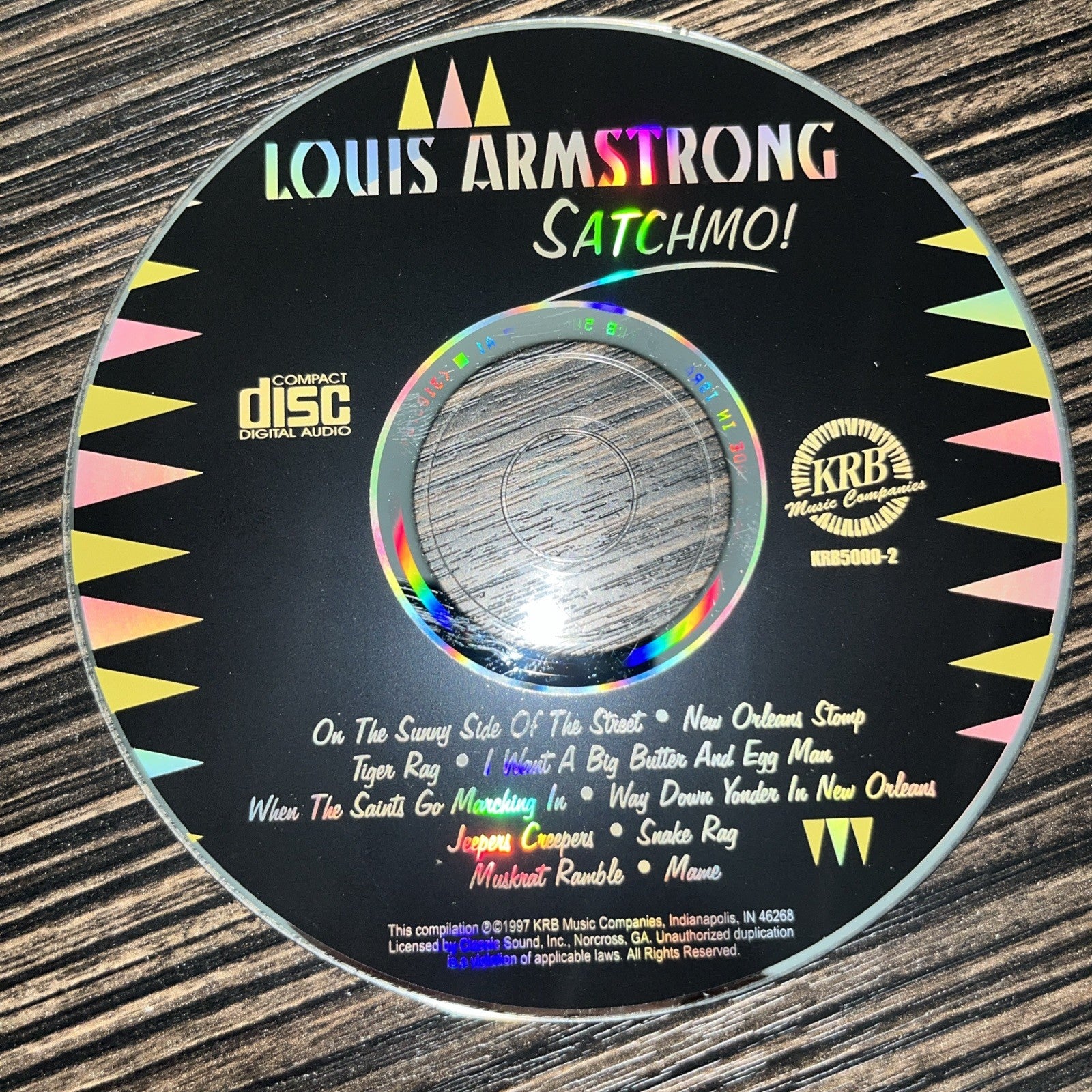 Louis Armstrong Satchmo (CD) Disc Only