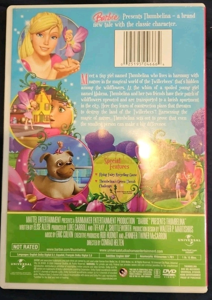 Barbie Presents Thumbelina (DVD, 2009)