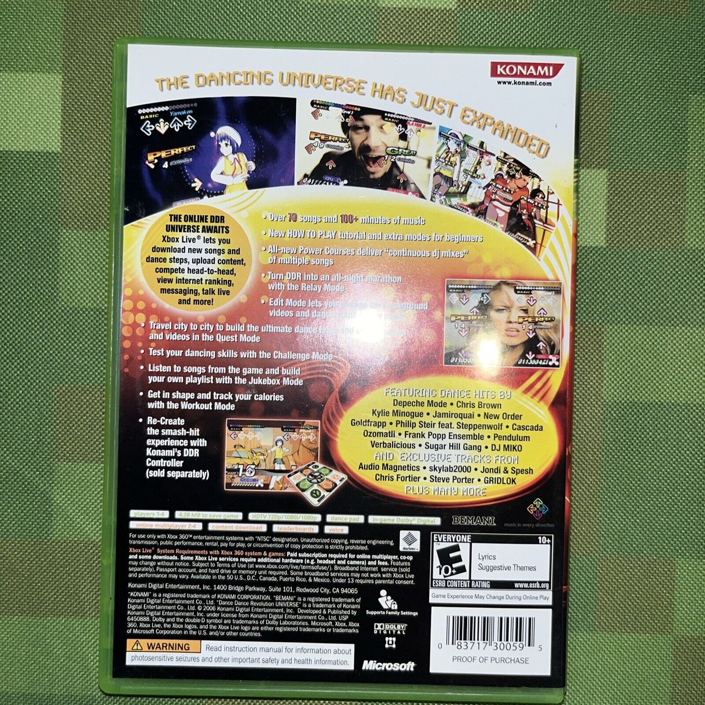 Dance Dance Revolution: Universe (Microsoft Xbox 360, 2007) With manua