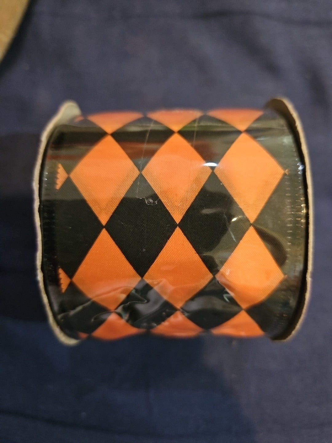 2 x Wire-Edged Ribbon Black and Orange 9 ft Each Crafters Square 2.5 in x 108 in