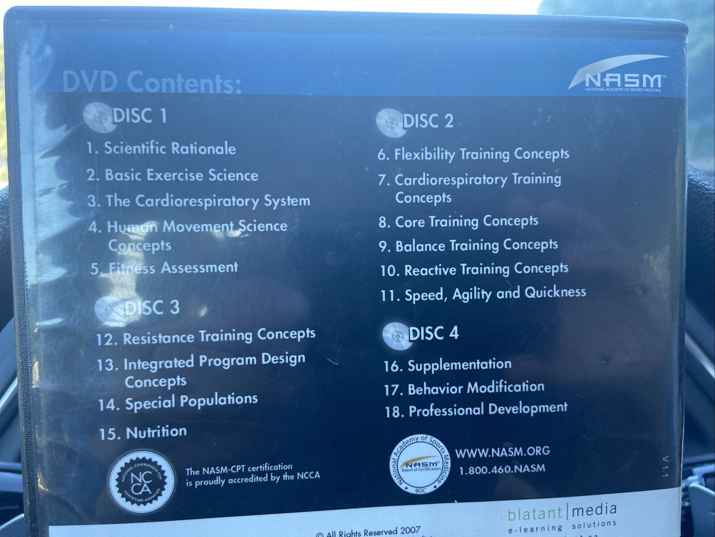 NASM Essentials Of Personal Fitness Training (DVD) LIke New