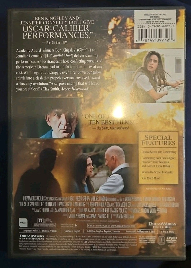 House of Sand & Fog (DVD, 2003)