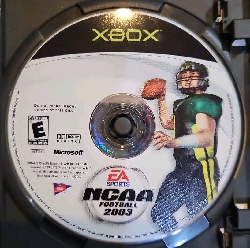 NCAA Football 2003 (Xbox) Tested. No Scratches. New Case. Former Rental