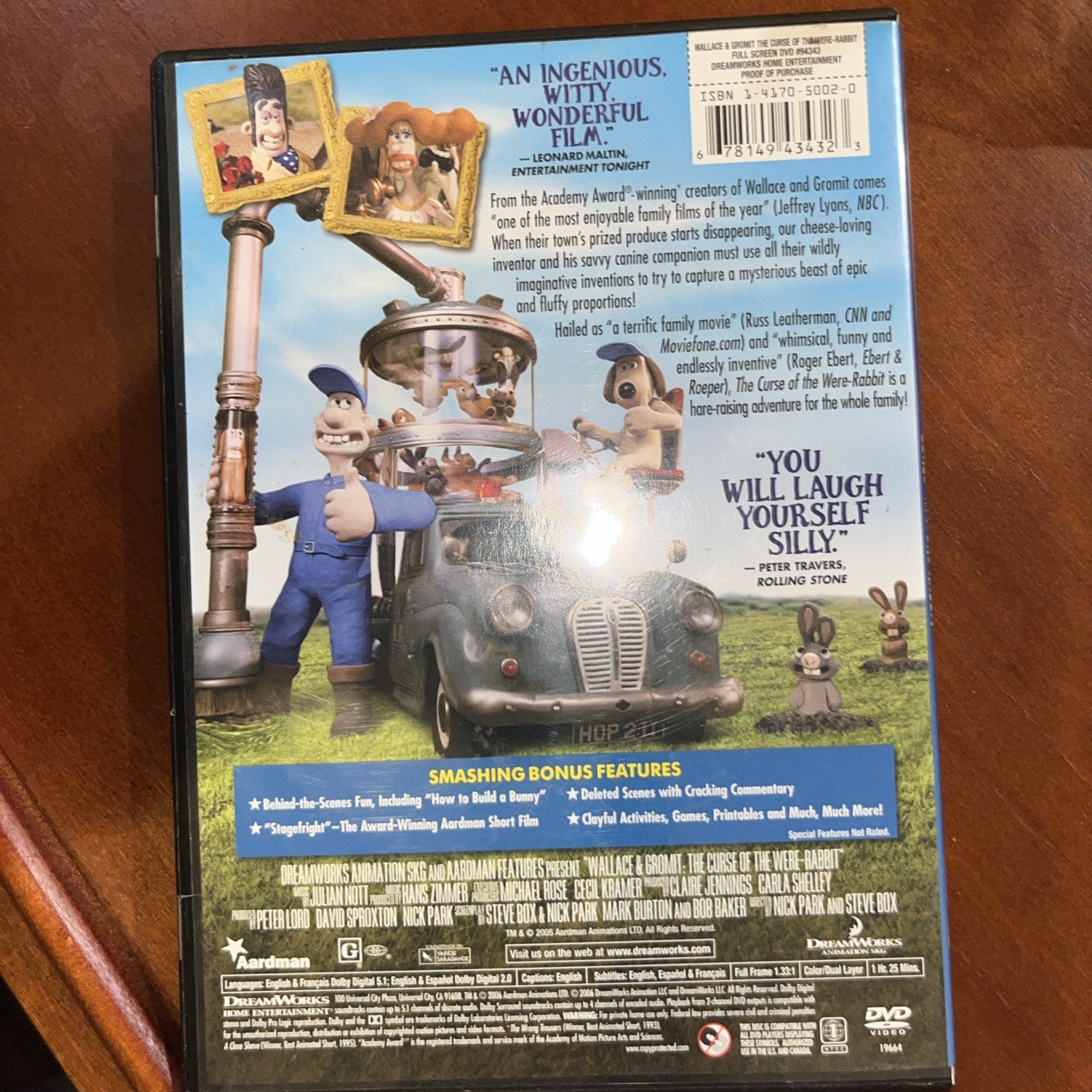Wallace & Gromit: the Curse of the Were-Rabbit (DVD, 2005)