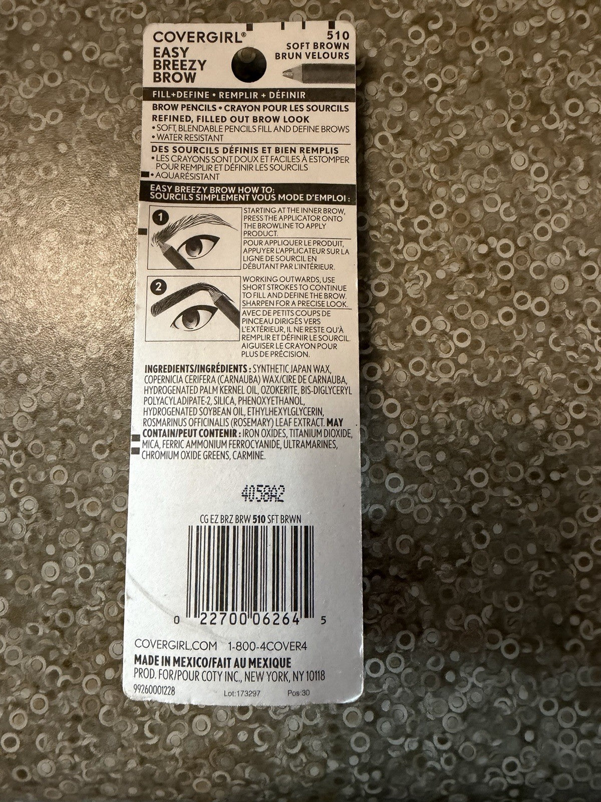Covergirl Breezy Brow Fill & Define Pencil with Sharpener #510 Soft Brown