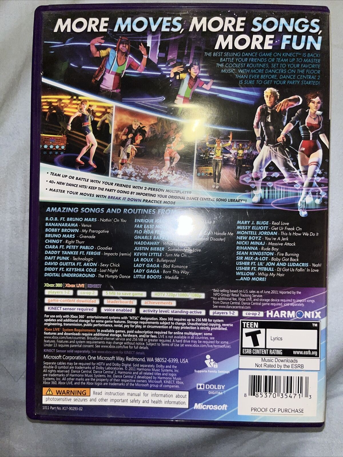 Dance Central 2 (Microsoft Xbox 360, 2011)
