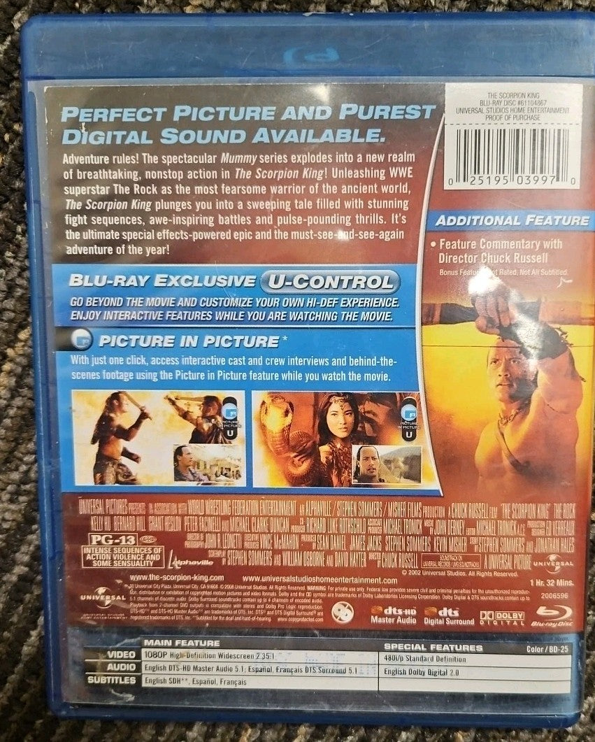 The Scorpion King (Blu-ray, 2002) Brand new sealed. no digital download