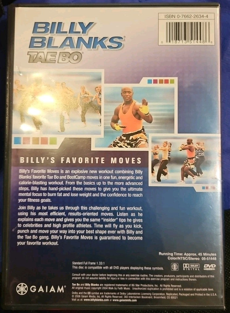 Tae Bo-Billys Favorite Moves (DVD)