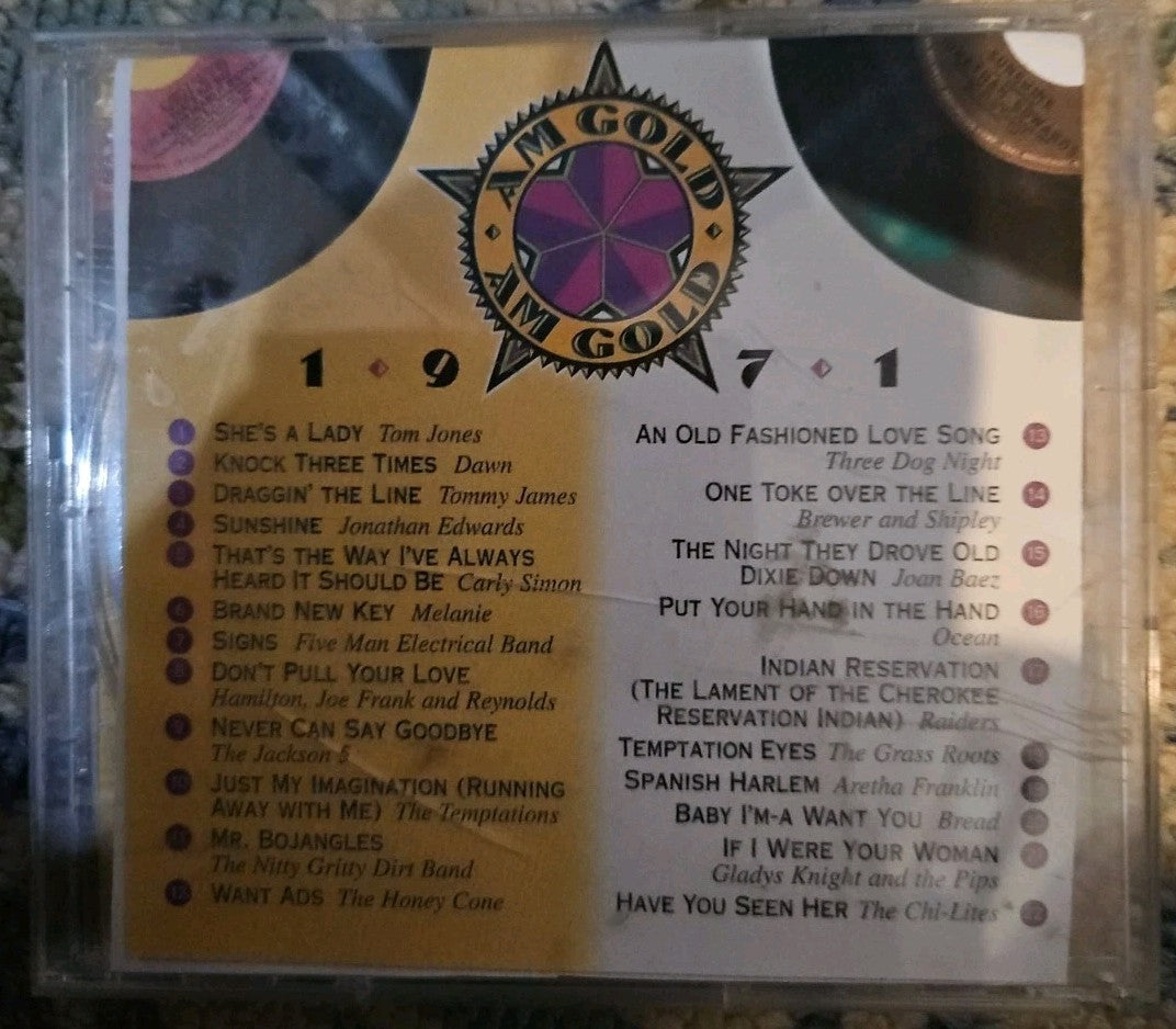 AM Gold 1971 (CD, 1990 Time Life) Artwork Damage. Tested