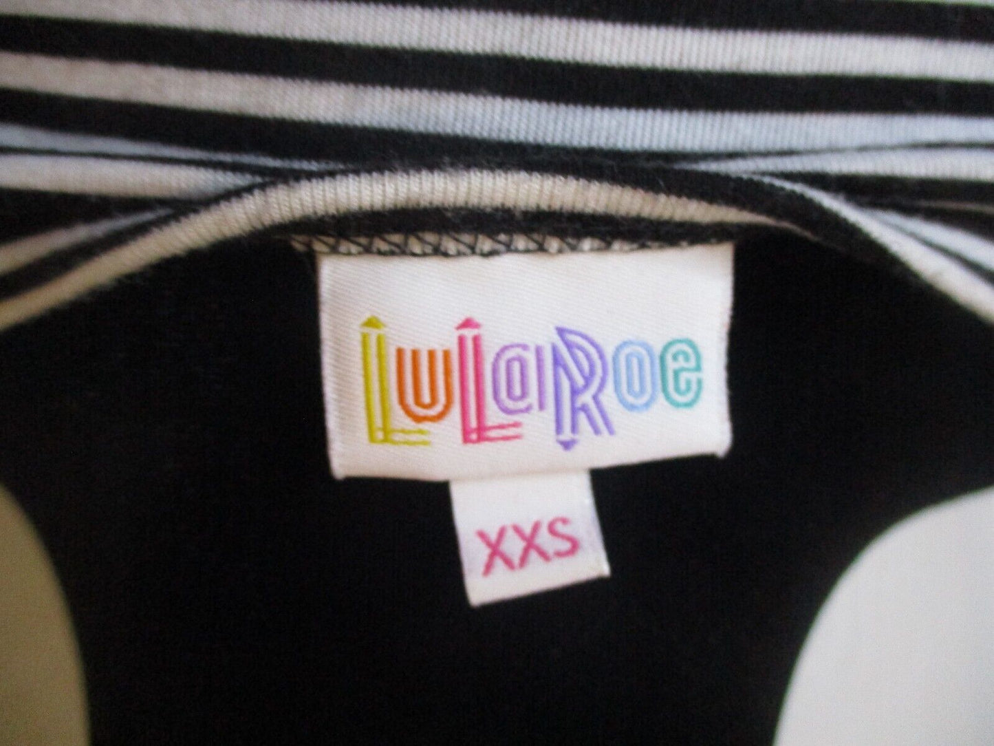 LuLaRoe Irma Black and White Stripe Tunic XXS