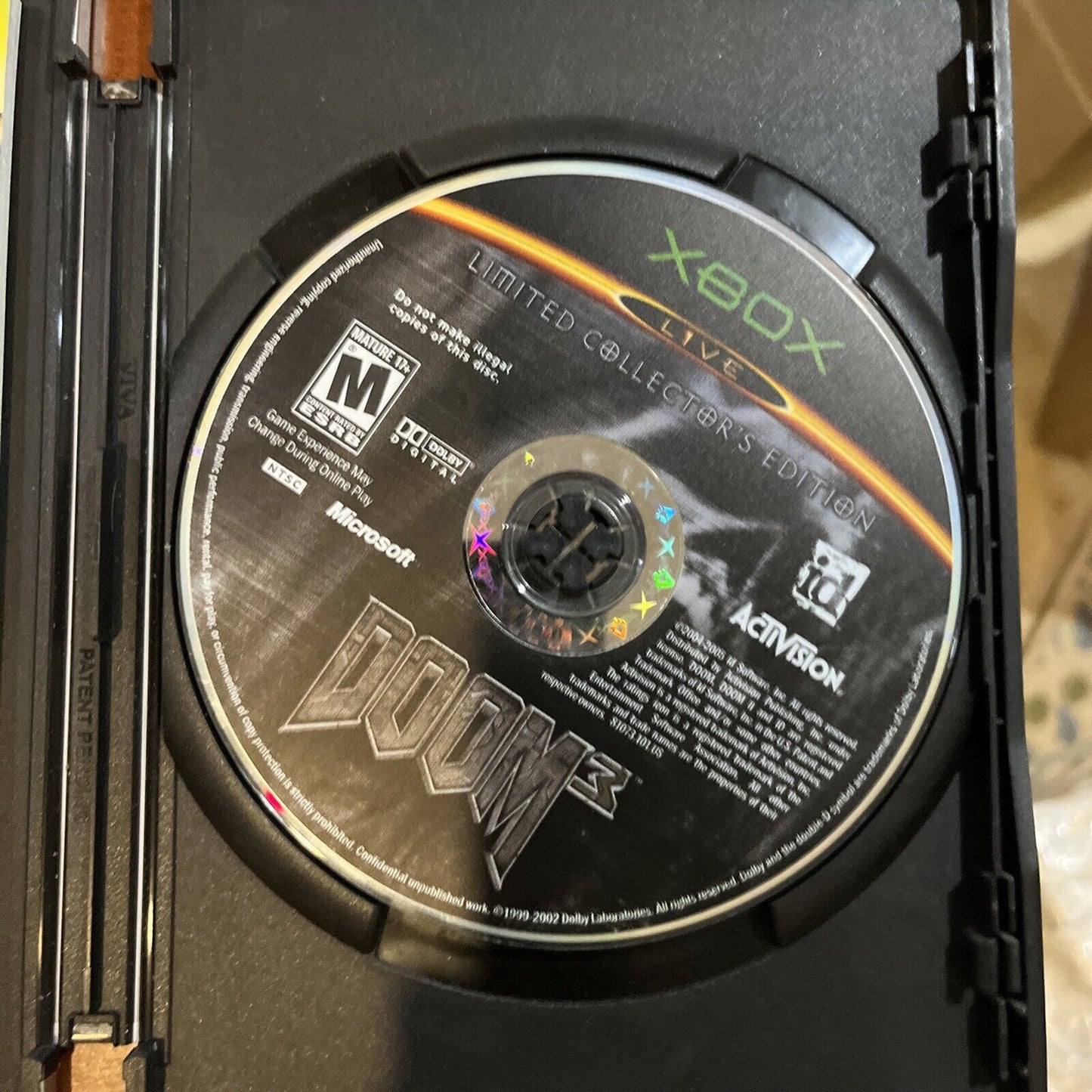 Doom 3: Limited Collector's Edition Tin  (Original Xbox) missing outer sleeve.