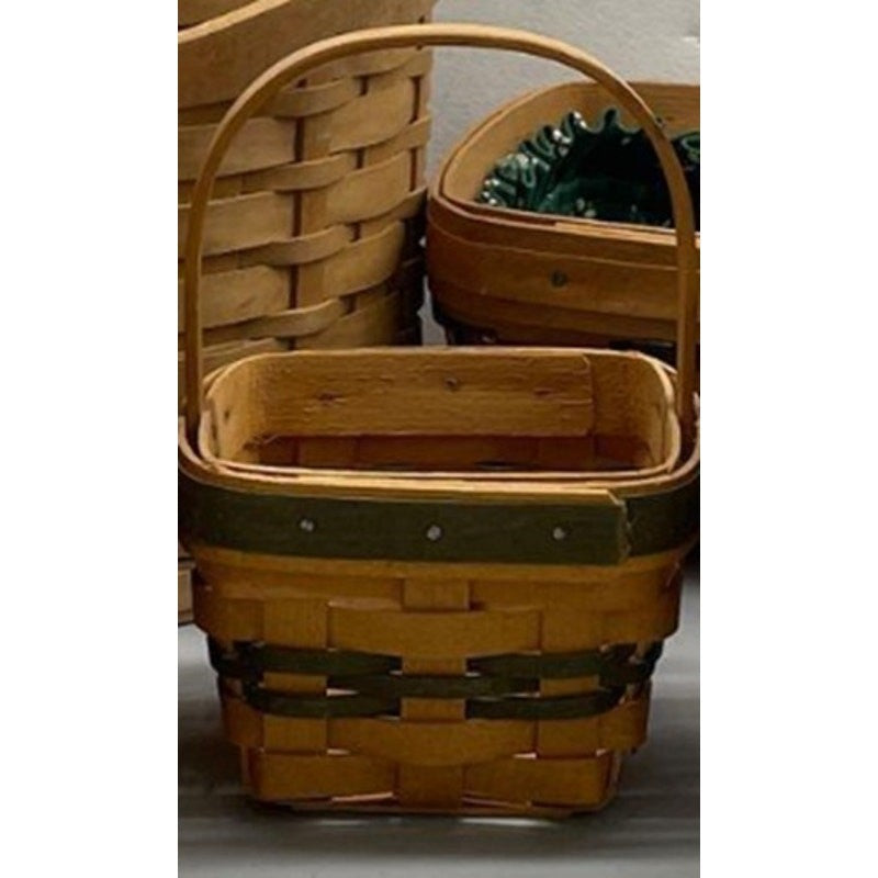 Longaberger Mini Basket w/ 5 NEW Longaberger Liners