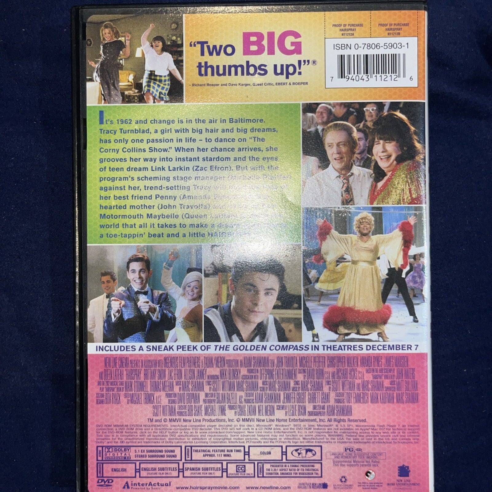 Hairspray (DVD, 2007, Widescreen)