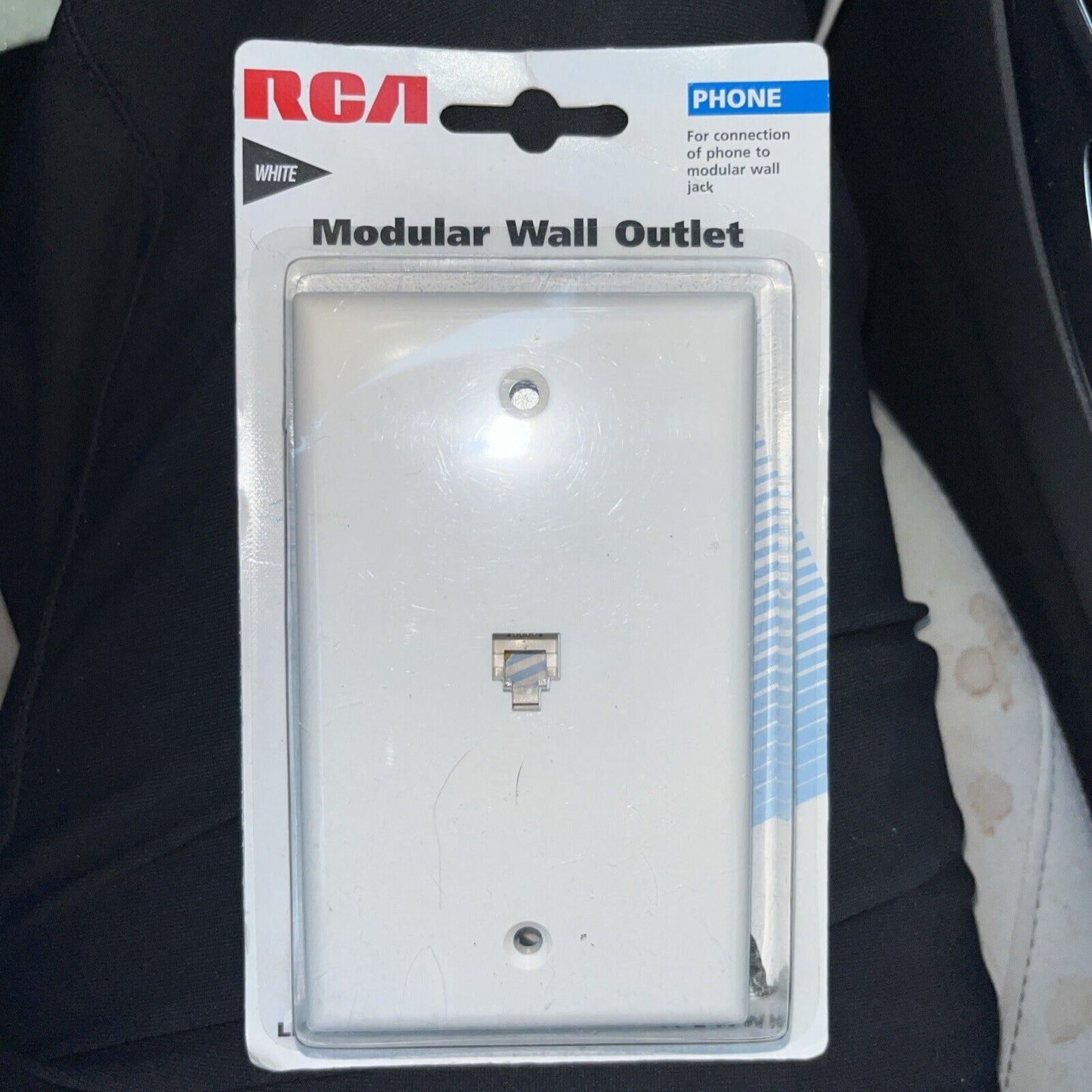 RCA TP247WHR Phone Jack Wall Plate, New Sealed! Pack of 1