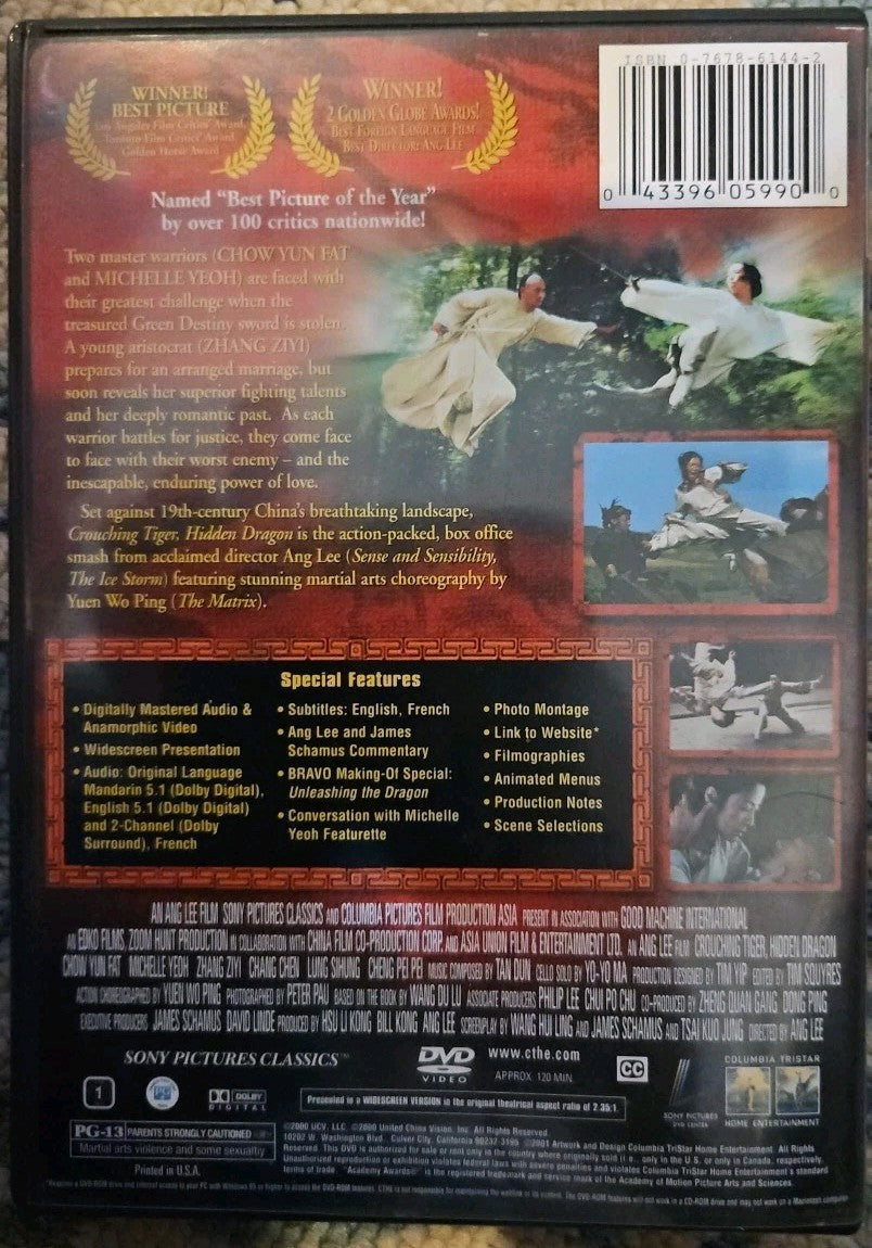 Crouching Tiger, Hidden Dragon (DVD, 2000) Sealed