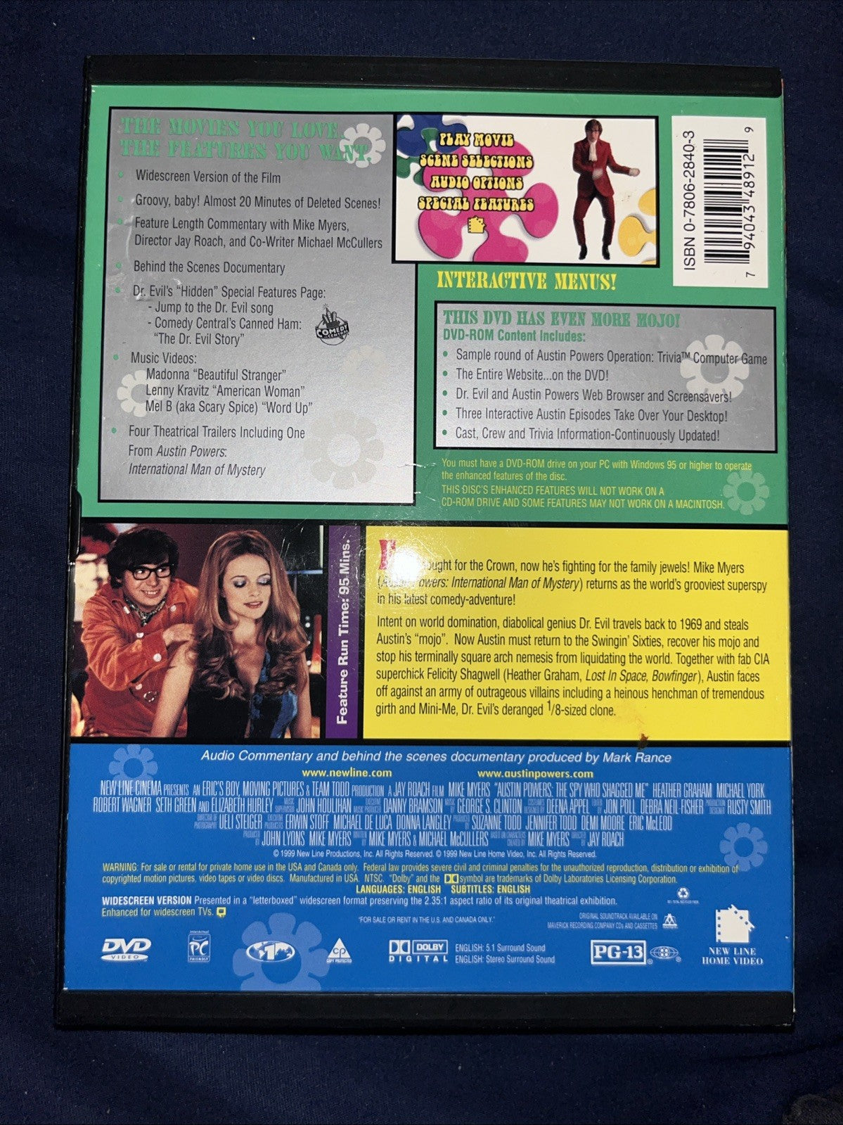 Austin Powers: the Spy Who Shagged Me (DVD, 1999)