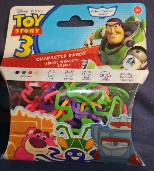 TOY STORY 3 SHAPED SILLY BANDZ ELASTIC BRACELETS PARTY FAVORS 1 PACK OF 20