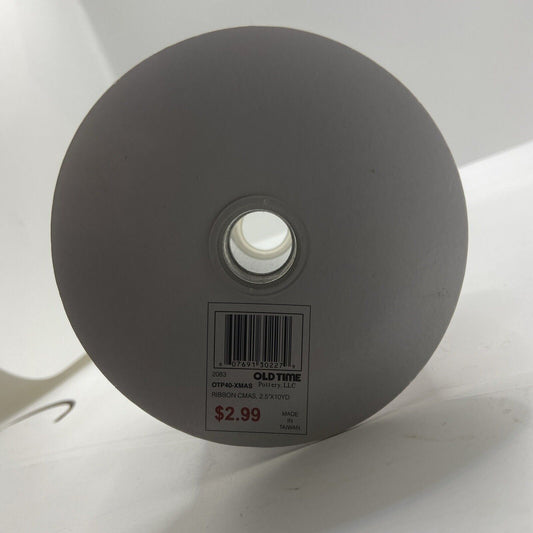 10 Yards Christmas 2.5" Wired Ribbon Red Sheer With Flowers 2 1/2" Wire Edge