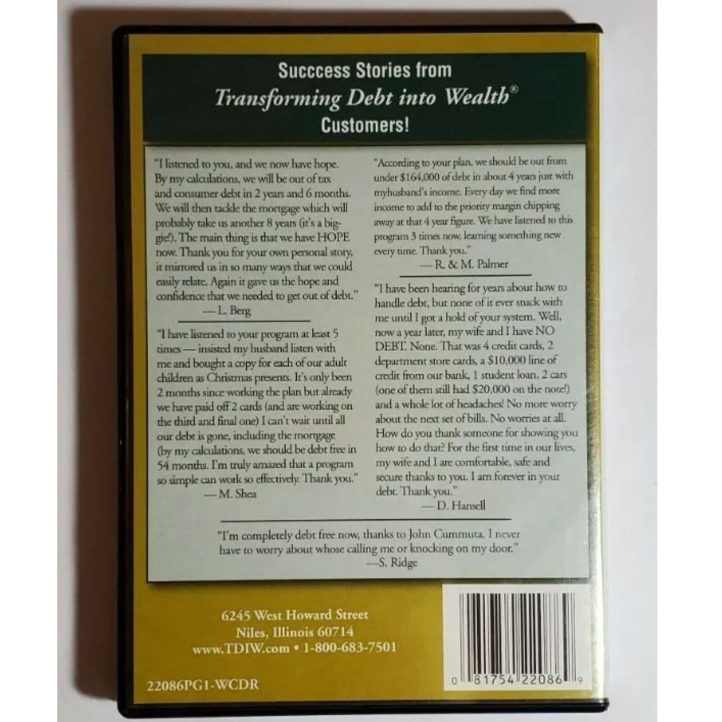 Transforming Debt Into Wealth Interactive System Manual on CD-ROM - Brand New